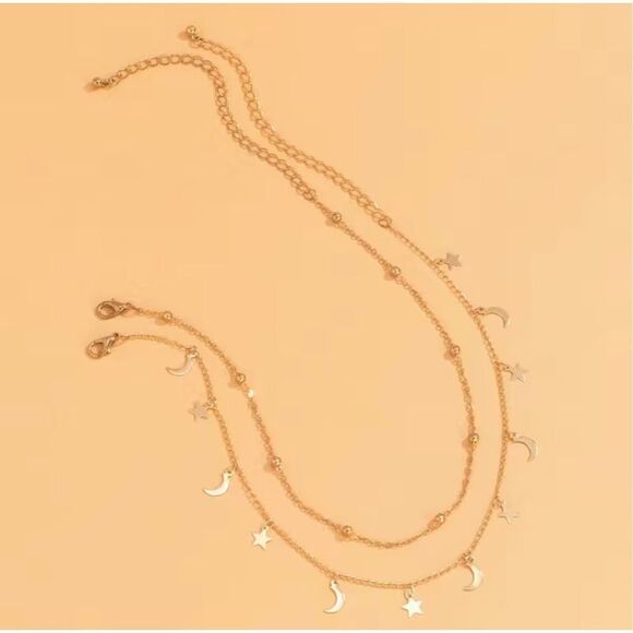 2pcs Star Moon Charm Necklace - Picture 4 of 4